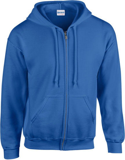 Gildan Hoodie rits blauw