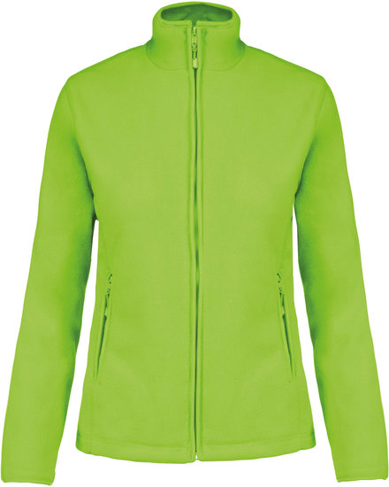 Fleecevest met rits lime