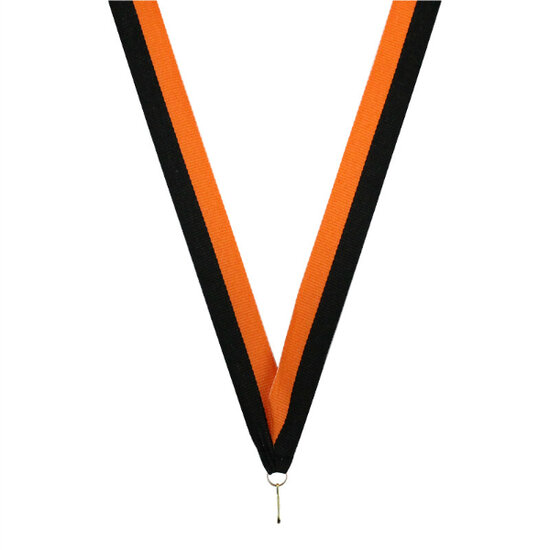 Neklint medaille oranje zwart