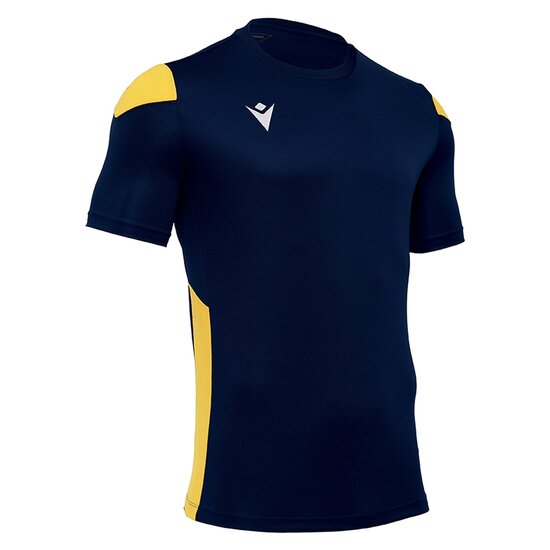 Macron Polis shirt navy geel