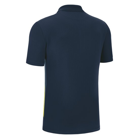 Macron Rap polo navy geel