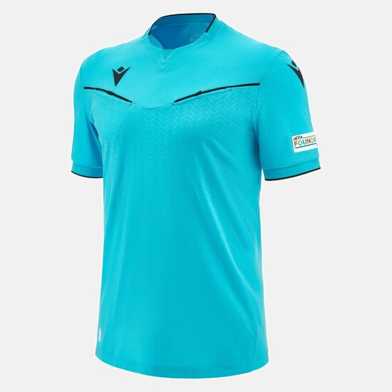 Macron UEFA shirt scheidsrechter blauw