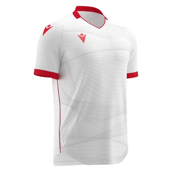 Macron Wyvern shirt wit rood