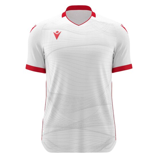 Macron Wyvern shirt wit rood