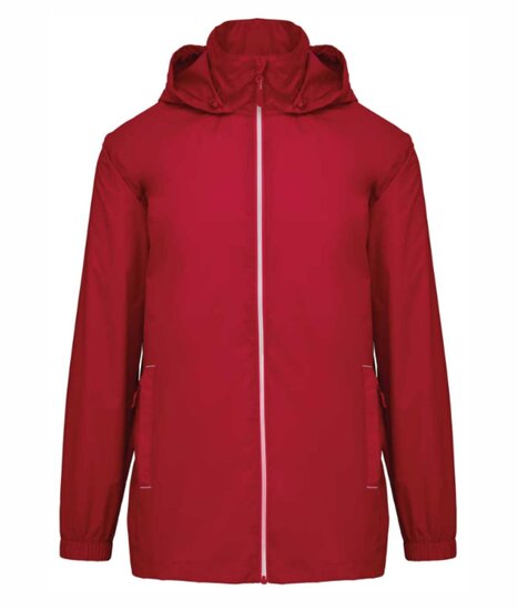 Regenjas met capuchon rood