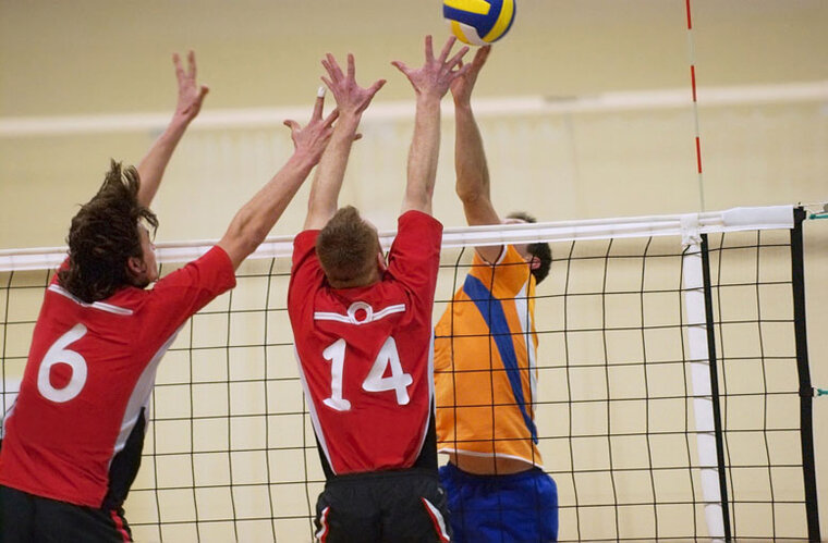 Volleybalnet wedstrijd