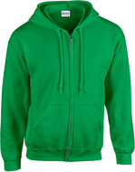 Gildan Hoodie rits groen