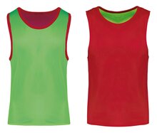 Reversible omkeerbaar hesje groen rood