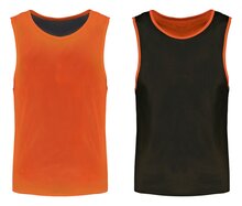 Reversible omkeerbaar hesje oranje zwart