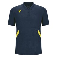 Macron Rap polo navy geel