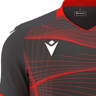 Macron Wyvern shirt - antraciet/neon rood