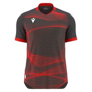 Macron Wyvern shirt - antraciet/neon rood