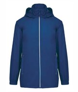 Regenjas met capuchon blauw