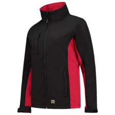 Tricorp Softshell Bicolor Dames - zwart/rood