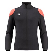 Macron Vanir Full Zip Top - antraciet/neon coral