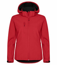 Clique Hoody Softshell Jas Dames - rood